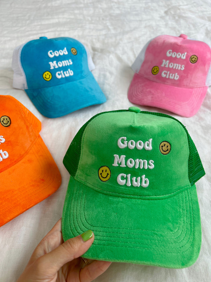 Good Moms Club Summer Candy Trucker Hat - Sun Peony Coconut