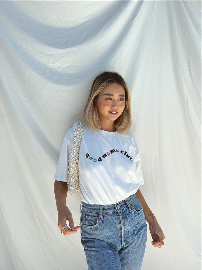 Good Moms Club Tee - Sun Peony Coconut