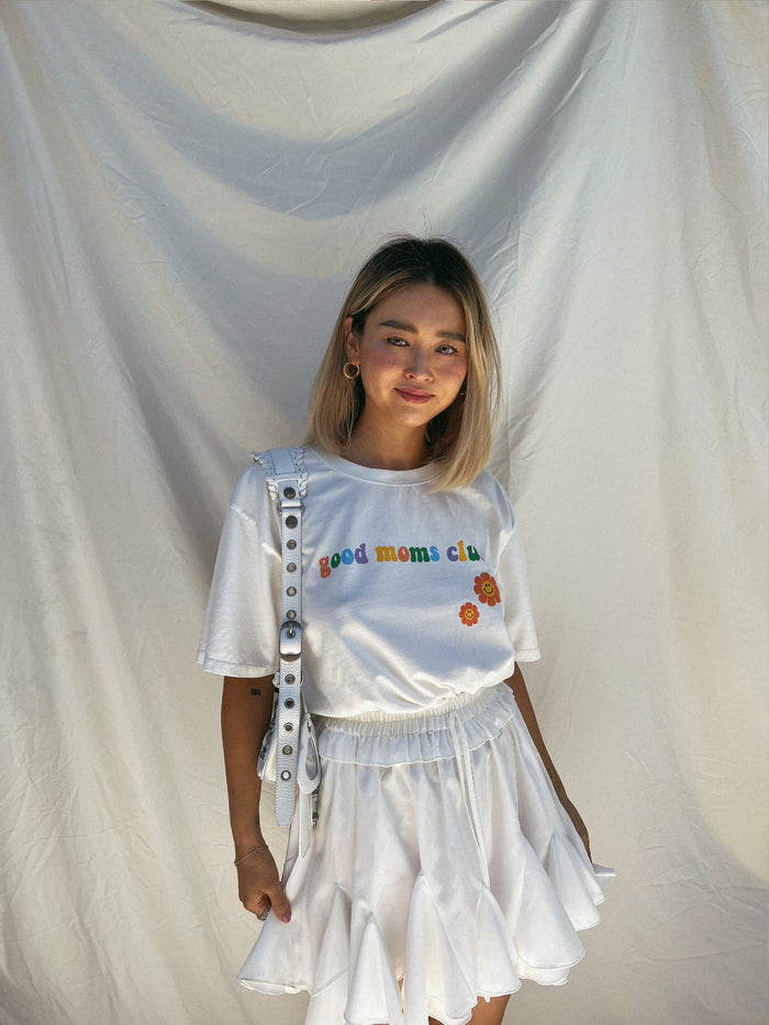 Good Moms Club Tee - Sun Peony Coconut