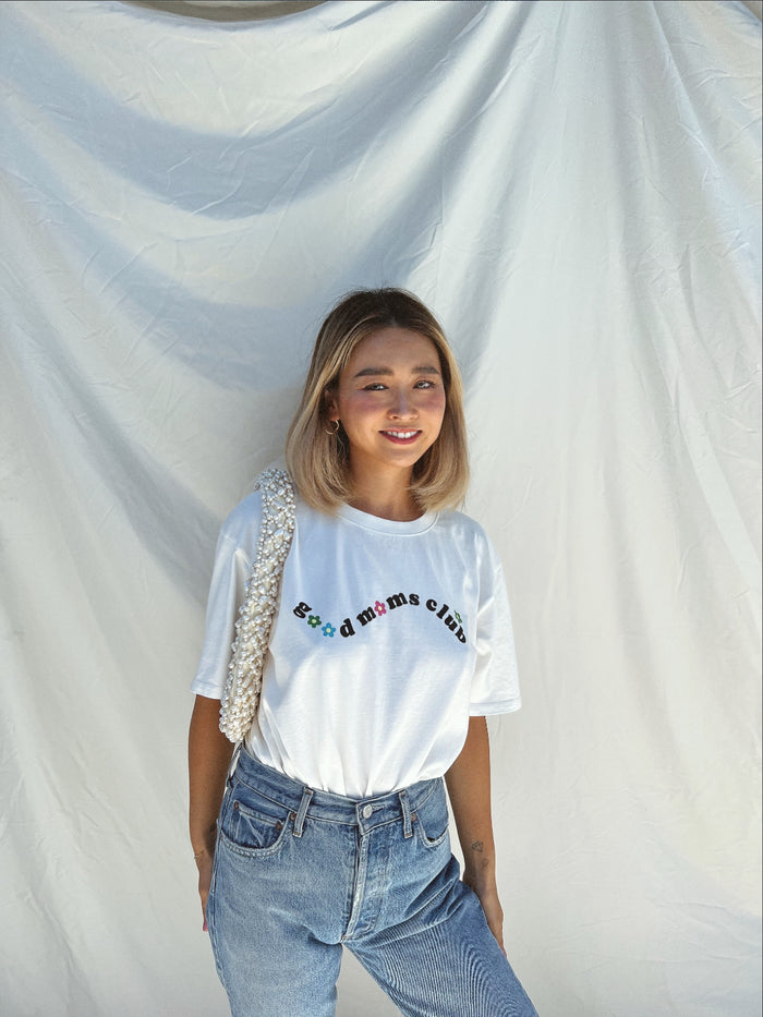 Good Moms Club Tee - Sun Peony Coconut