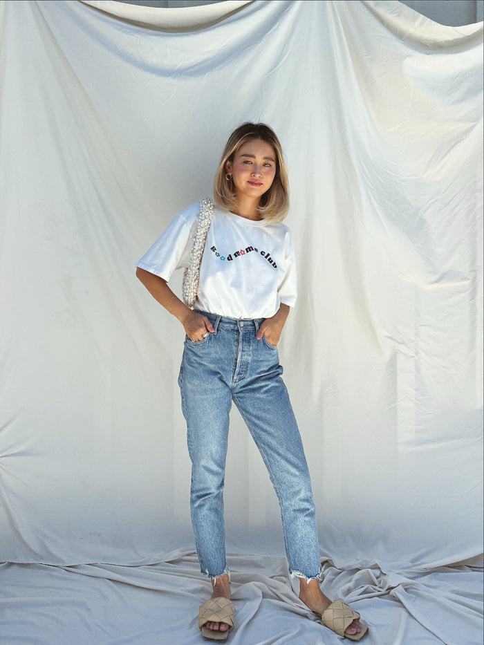 Good Moms Club Tee - Sun Peony Coconut
