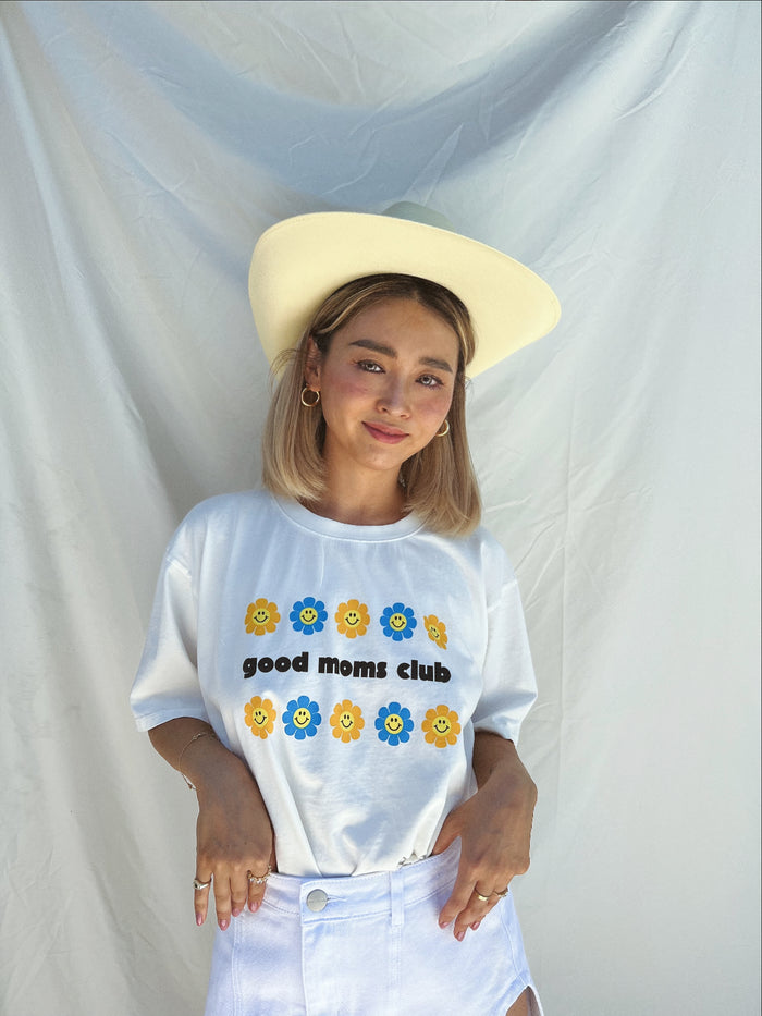 Good Moms Club Tee - Sun Peony Coconut