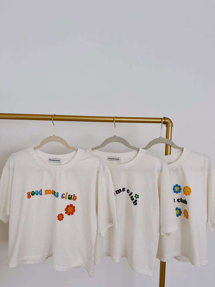 Good Moms Club Tee - Sun Peony Coconut
