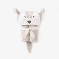 Gray Wolf Hooded Baby Bath Wrap