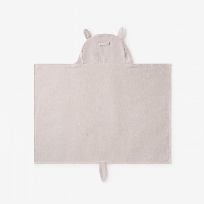 Gray Wolf Hooded Baby Bath Wrap