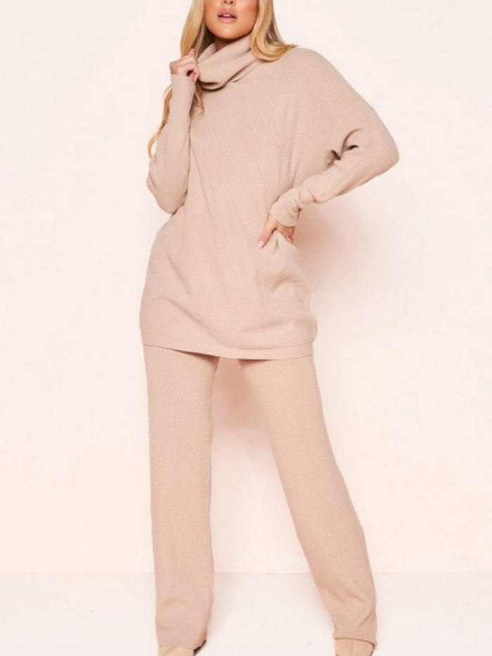 Half-Neck Sweater Trouser Suit