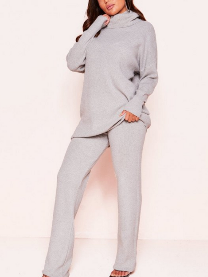 Half-Neck Sweater Trouser Suit