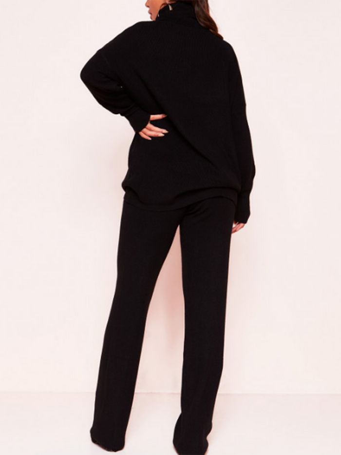 Half-Neck Sweater Trouser Suit