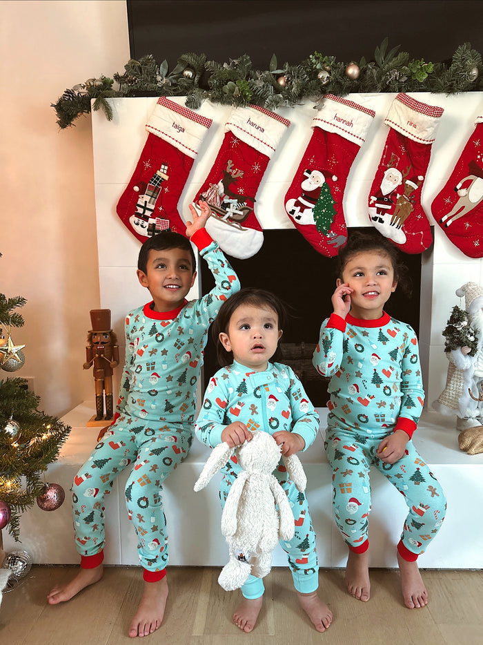 Holiday PJ Baby Boy Onesie - Sun Peony Coconut