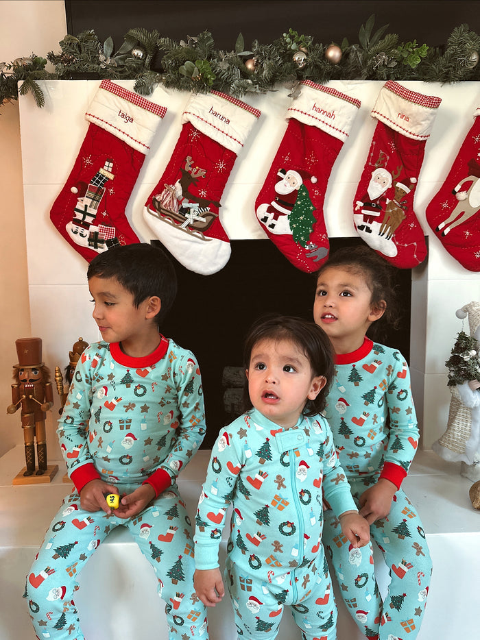 Holiday PJ Baby Boy Onesie - Sun Peony Coconut