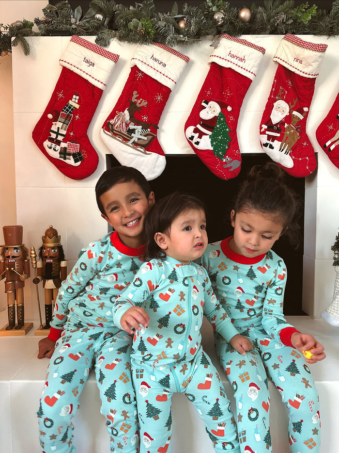 Holiday PJ Baby Boy Onesie - Sun Peony Coconut