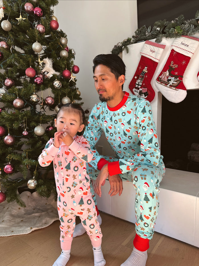 Holiday PJ Baby Girl Onesie - Sun Peony Coconut