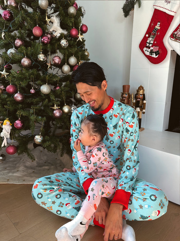 Holiday PJ Baby Girl Onesie - Sun Peony Coconut