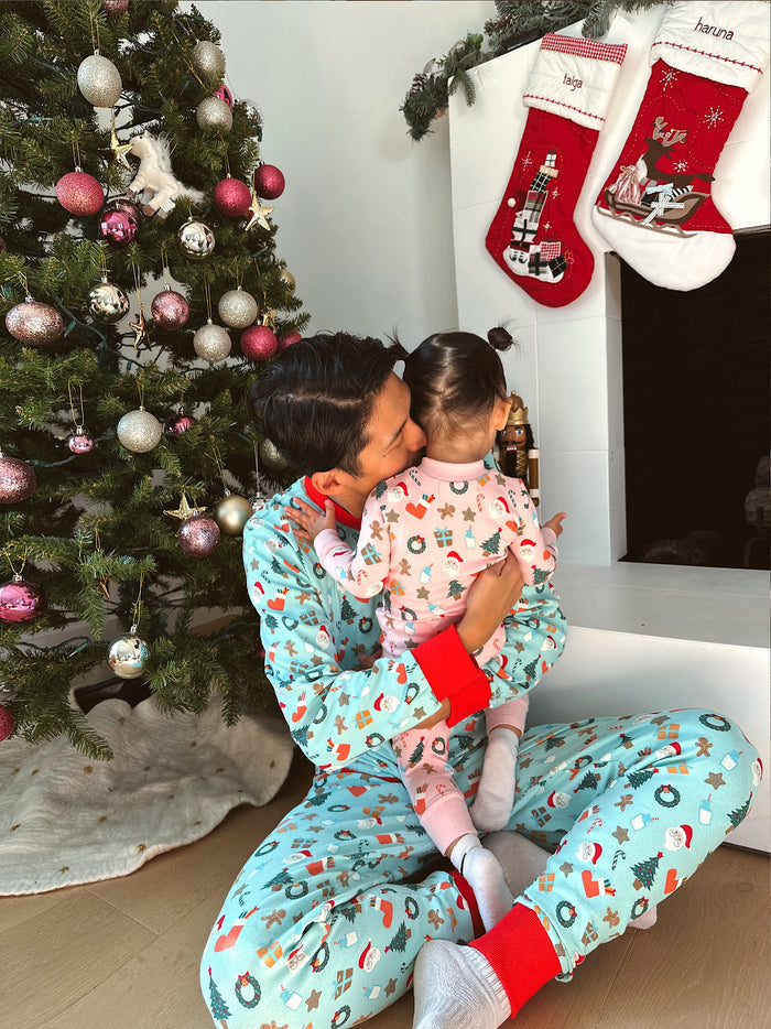 Holiday PJ Baby Girl Onesie - Sun Peony Coconut