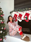 Holiday PJ Set for Mama - Sun Peony Coconut