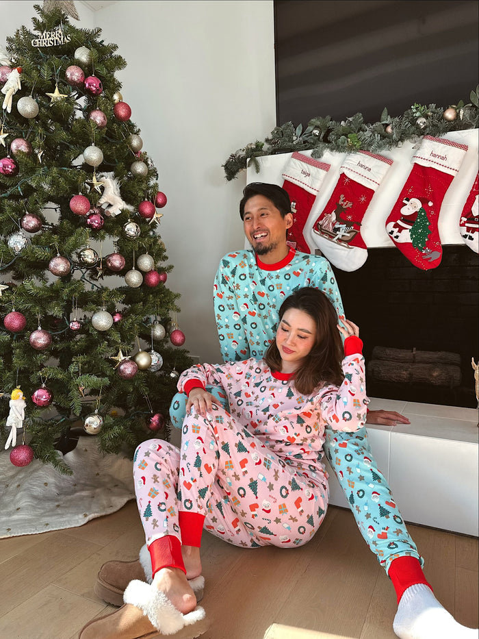 Holiday PJ Set for Mama - Sun Peony Coconut