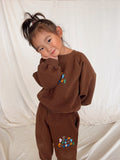 Hot Chocolate Mini Sweatpants - Sun Peony Coconut
