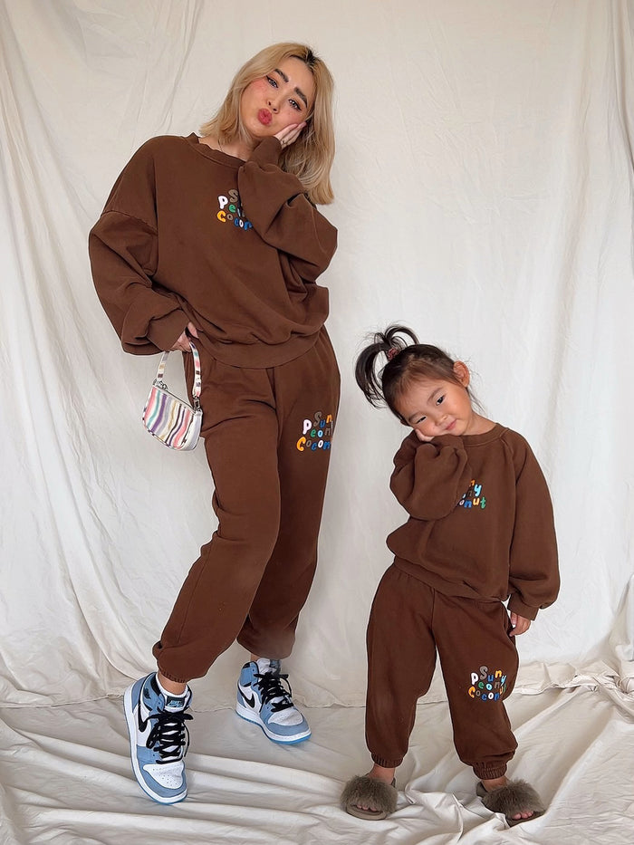 Hot Chocolate Mini Sweatshirt - Sun Peony Coconut