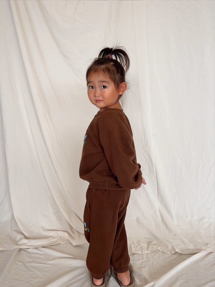 Hot Chocolate Mini Sweatshirt - Sun Peony Coconut