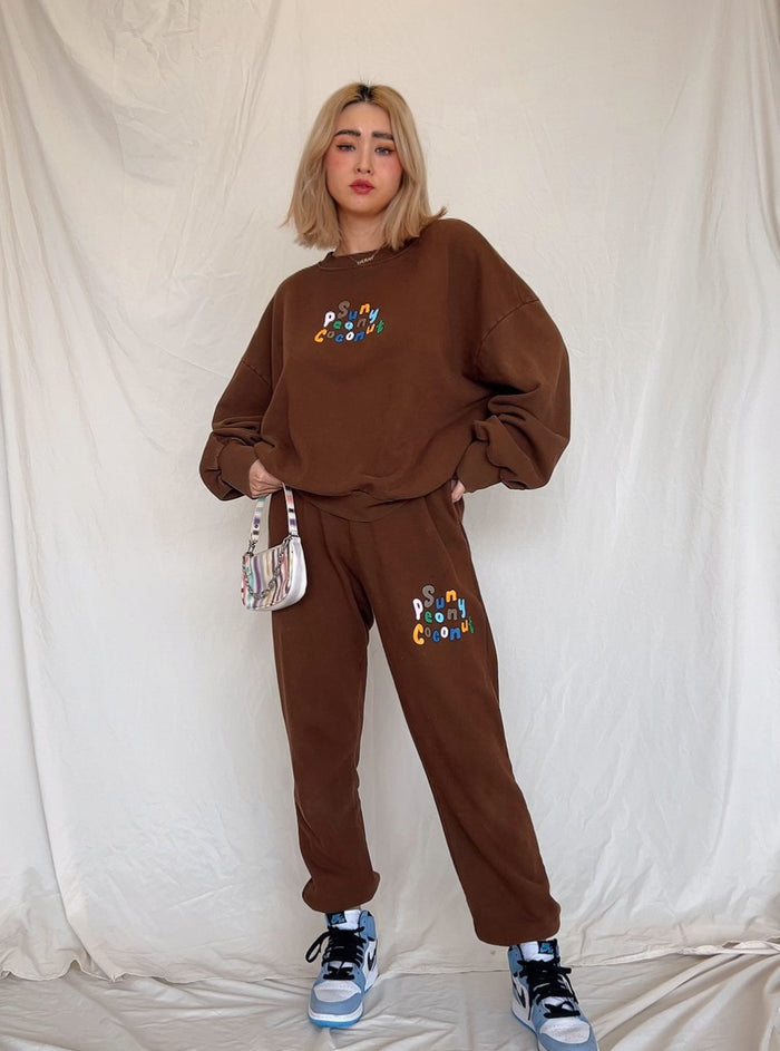 Hot Chocolate Mom Sweatpants - Sun Peony Coconut