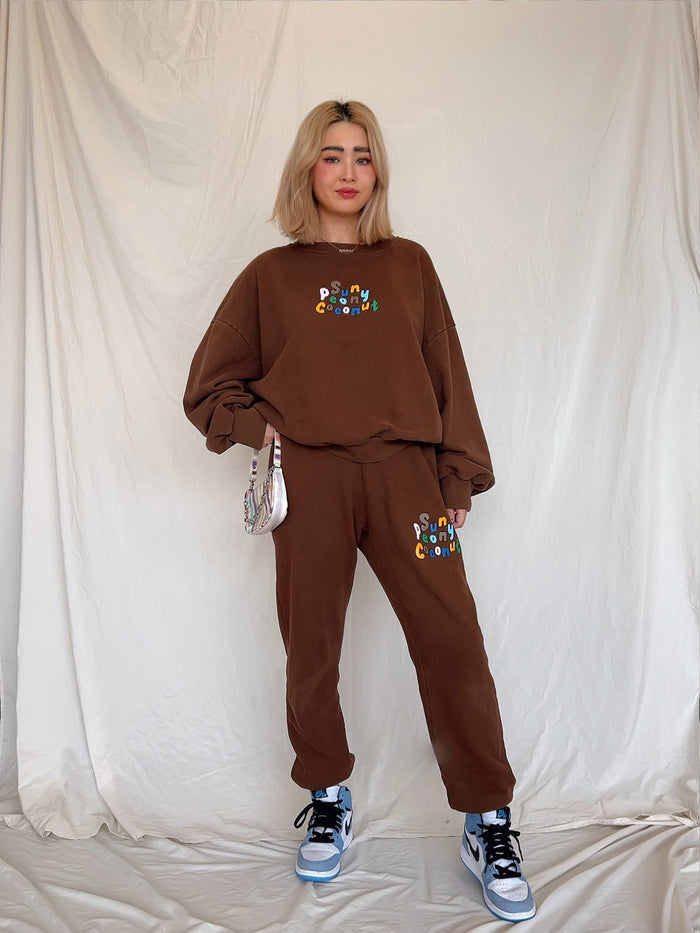Hot Chocolate Mom Sweatpants - Sun Peony Coconut
