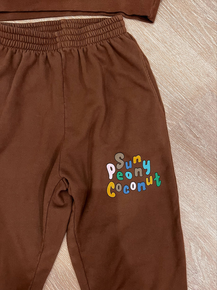 Hot Chocolate Mom Sweatpants - Sun Peony Coconut