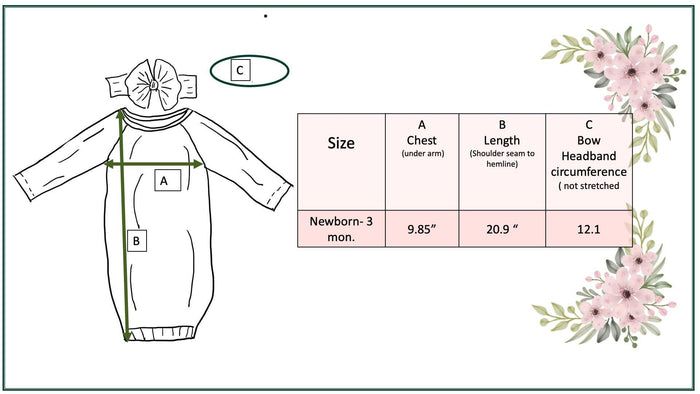 Infant Girls Botanical Ecru Baby Gown