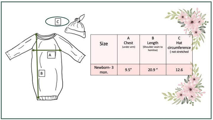 Infant Unisex Blue Sail Boat Baby Gown and Hat Set
