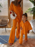 Kendall Terry Relaxed Pants / Blood Orange - Sun Peony Coconut