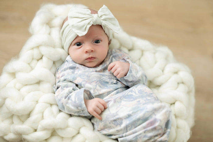 Kids Green Light Camo Baby Gown Set