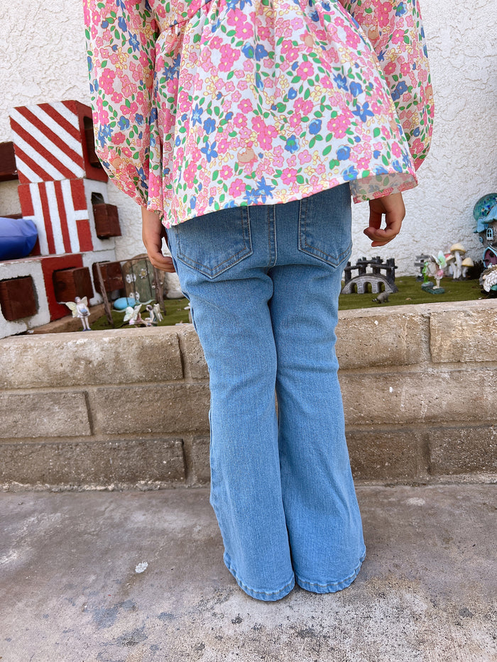 Kolly Flare Denim Blue - Sun Peony Coconut