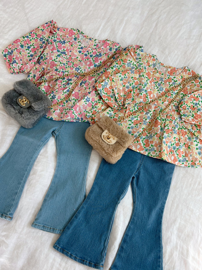 Kolly Flare Denim Blue - Sun Peony Coconut