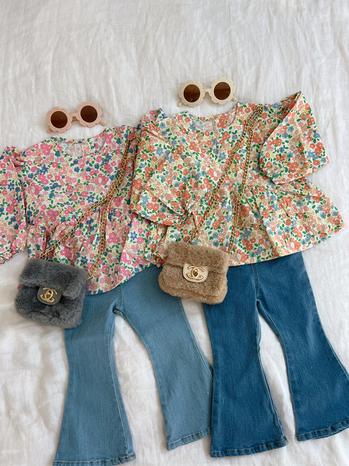 Kolly Flare Denim Light Blue - Sun Peony Coconut