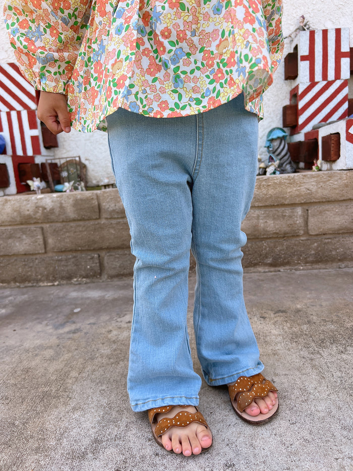 Kolly Flare Denim Light Blue - Sun Peony Coconut