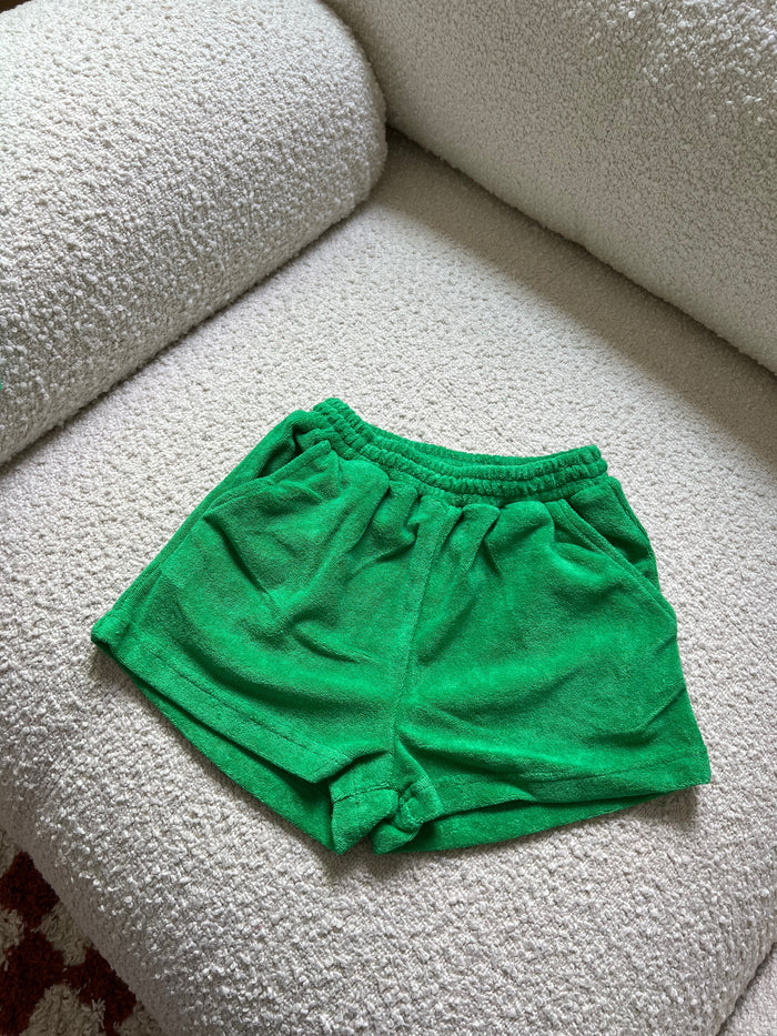 Lauren Luyendyk x SPC Kid's Terry Short / Green - Sun Peony Coconut