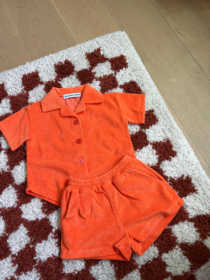 Lauren Luyendyk x SPC Kid's Terry Short / Orange - Sun Peony Coconut