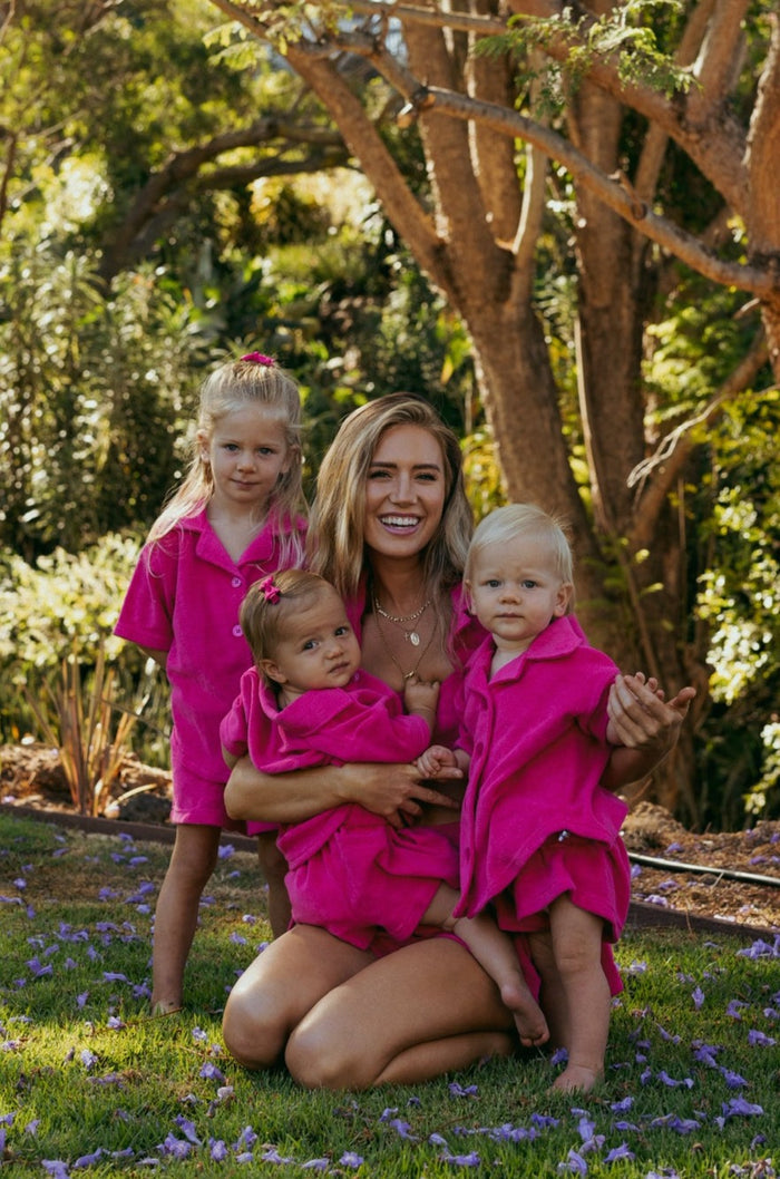 Lauren Luyendyk x SPC Kid's Terry Short / Pink - Sun Peony Coconut
