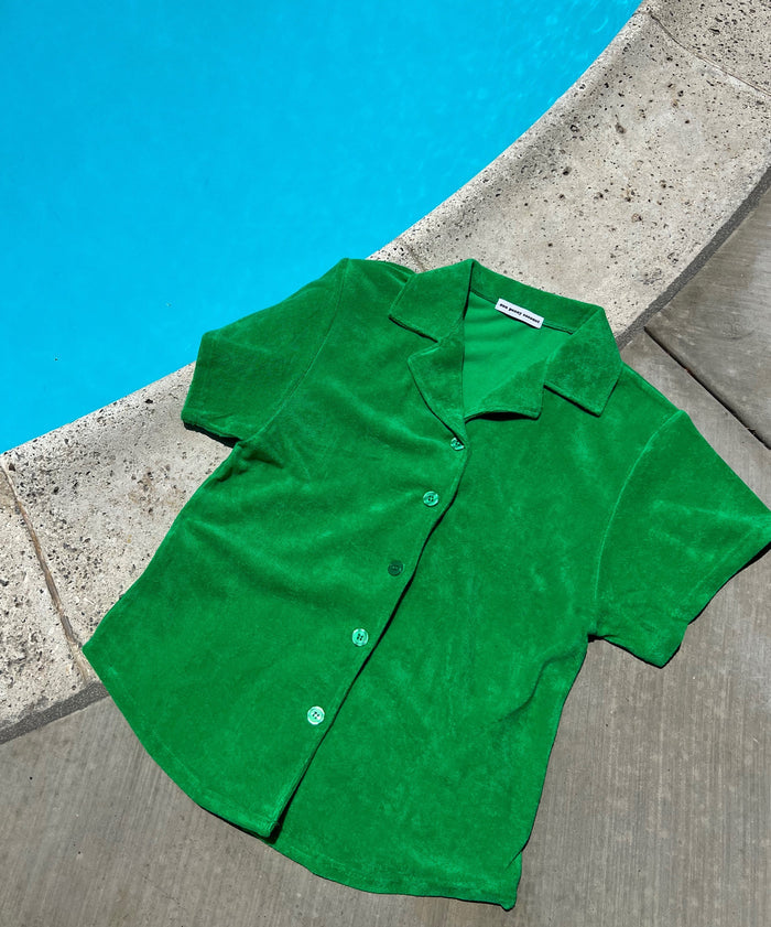 Lauren Luyendyk x SPC Women's Terry Shirt / Green - Sun Peony Coconut