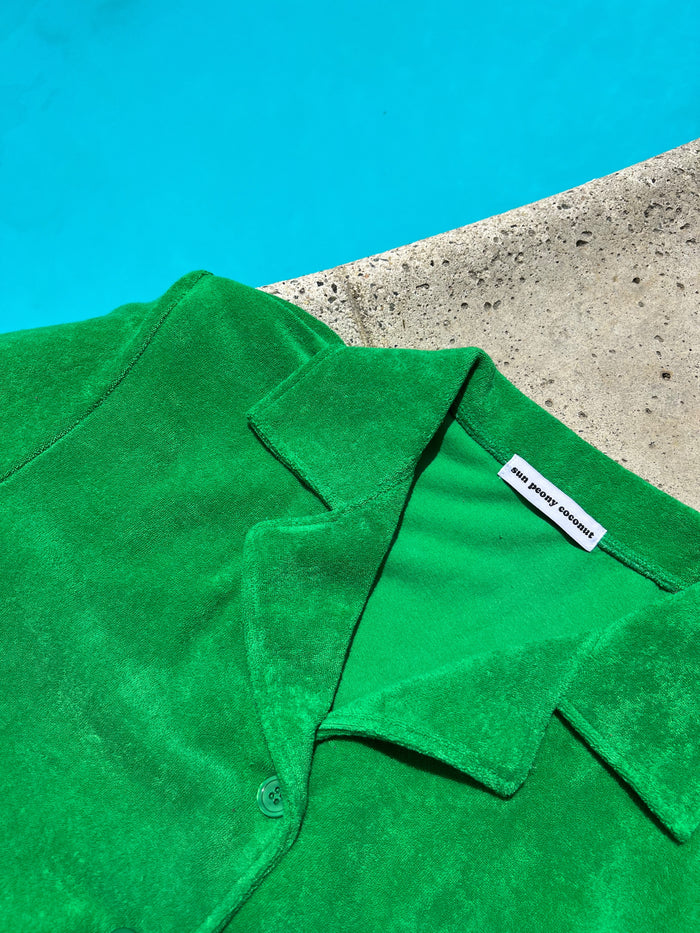 Lauren Luyendyk x SPC Women's Terry Shirt / Green - Sun Peony Coconut