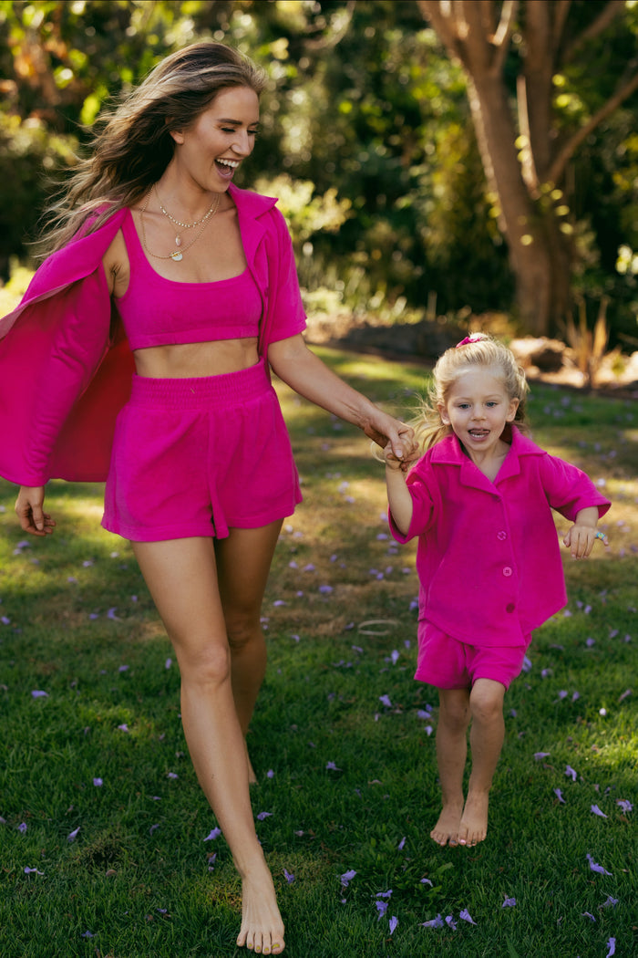 Lauren Luyendyk x SPC Women's Terry Shirt / Pink - Sun Peony Coconut