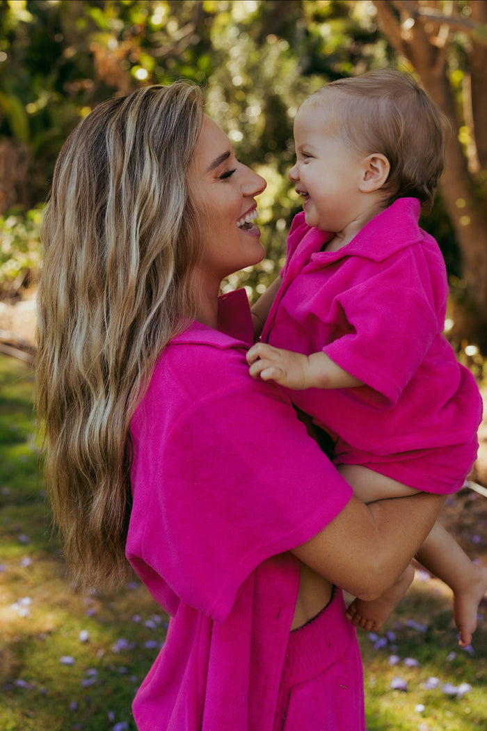 Lauren Luyendyk x SPC Women's Terry Shirt / Pink - Sun Peony Coconut