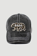 Leopard Patch Mama Bear Baseball Cap