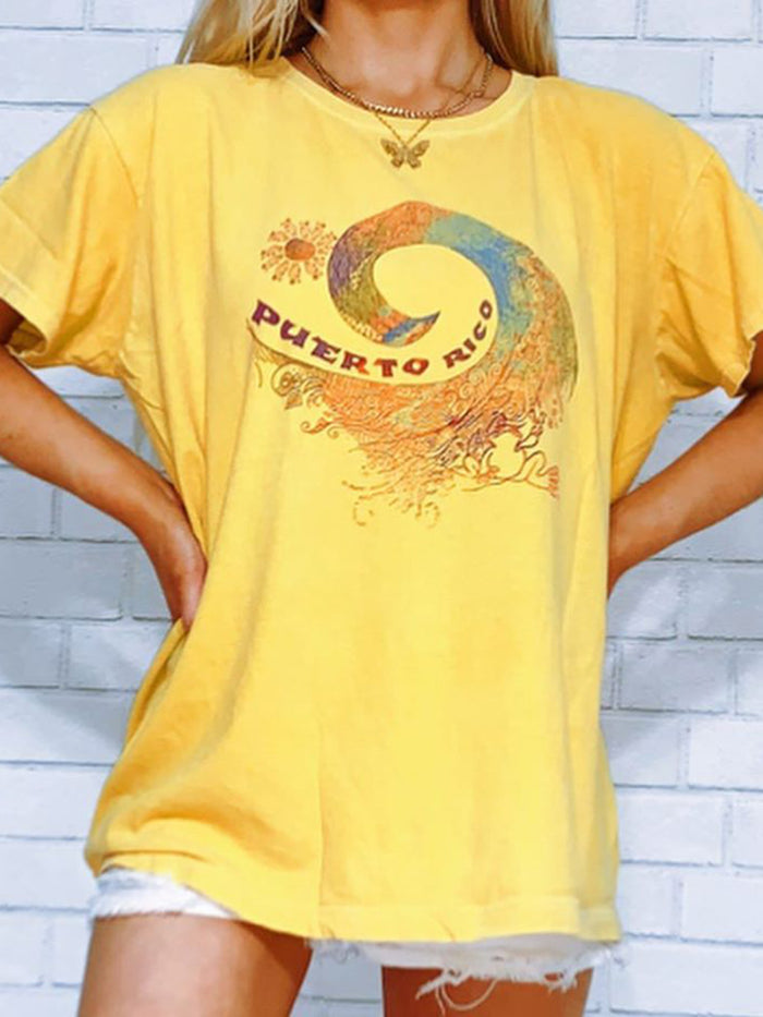 Loose Casual Printed T-shirt