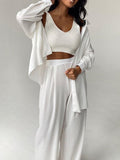 Loose Long Sleeve Shirt Casual Trousers Women's Suit