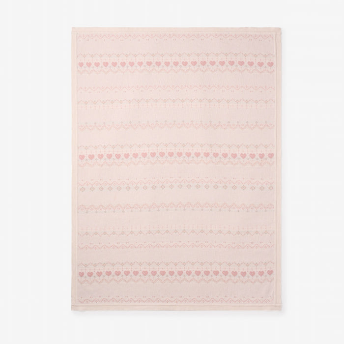 Love Fairisle Knit Baby Blanket
