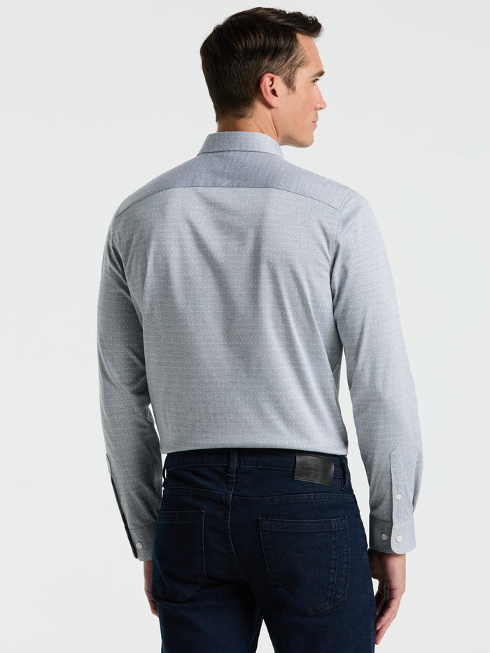 Slim Fit Dobby Knit Shirt (Moonlight Ocean)