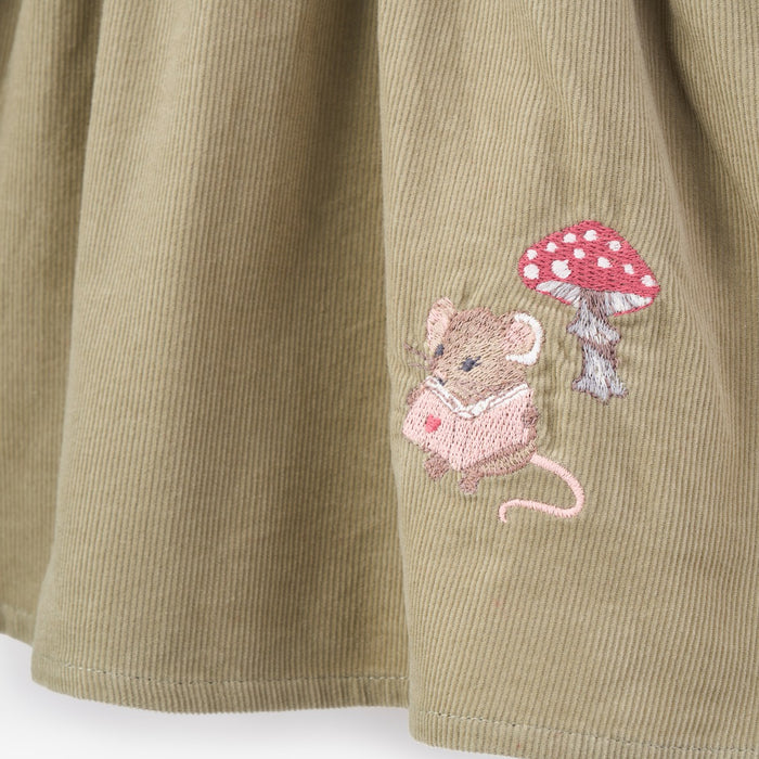 Magical Mouse Cameo Stripe Mini Cord Top +  Pinafore Dress Set