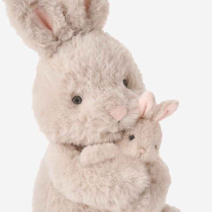Mama + Baby Bunny Plush Rattle Toy Set