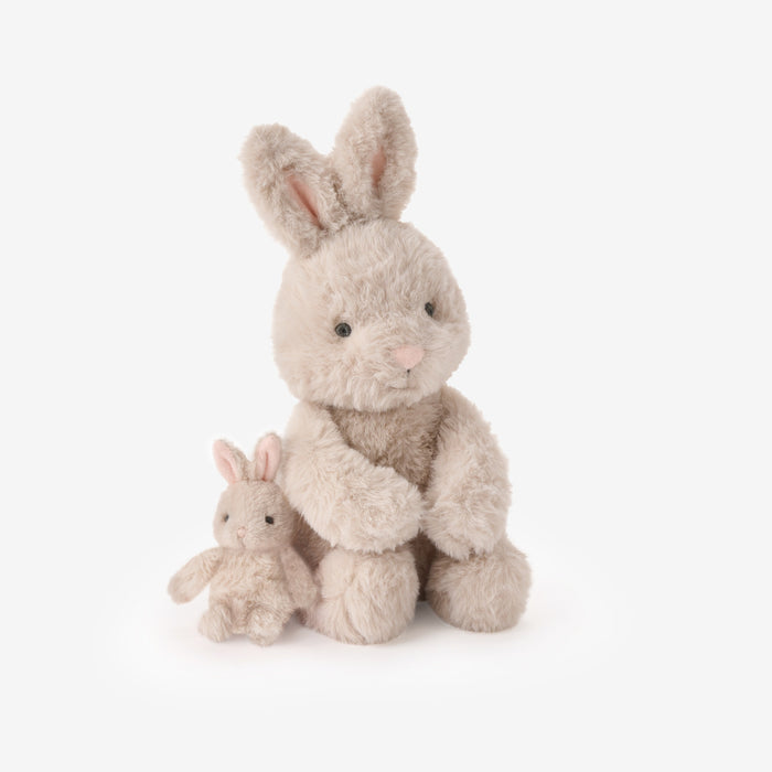 Mama + Baby Bunny Plush Rattle Toy Set