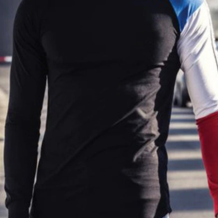 Men'S Fashion Casual Colorblock Long Sleeve T-Shirt